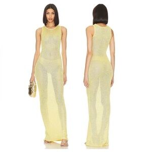 Asta Resort Natalia Sequin Embellished Mesh Maxi
Dress Chartreuse size XS